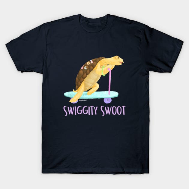 Skater Turtle T-Shirt by SarahWrightArt